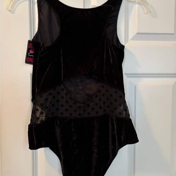 Just One Black Velvet Body Suit Size Large - Picture 5 of 5
